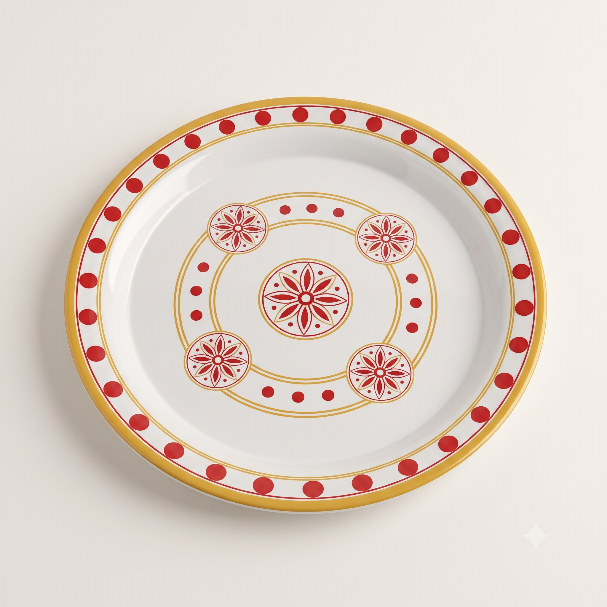 صينيه ميلامين ابونقطه tray 35cm melamin dot 11706