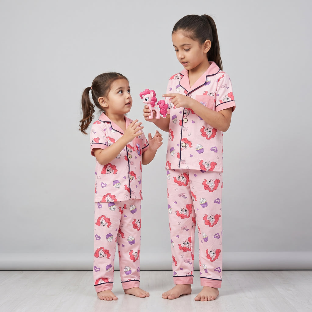 Ice-cream Pink Kids H/S Pajamas