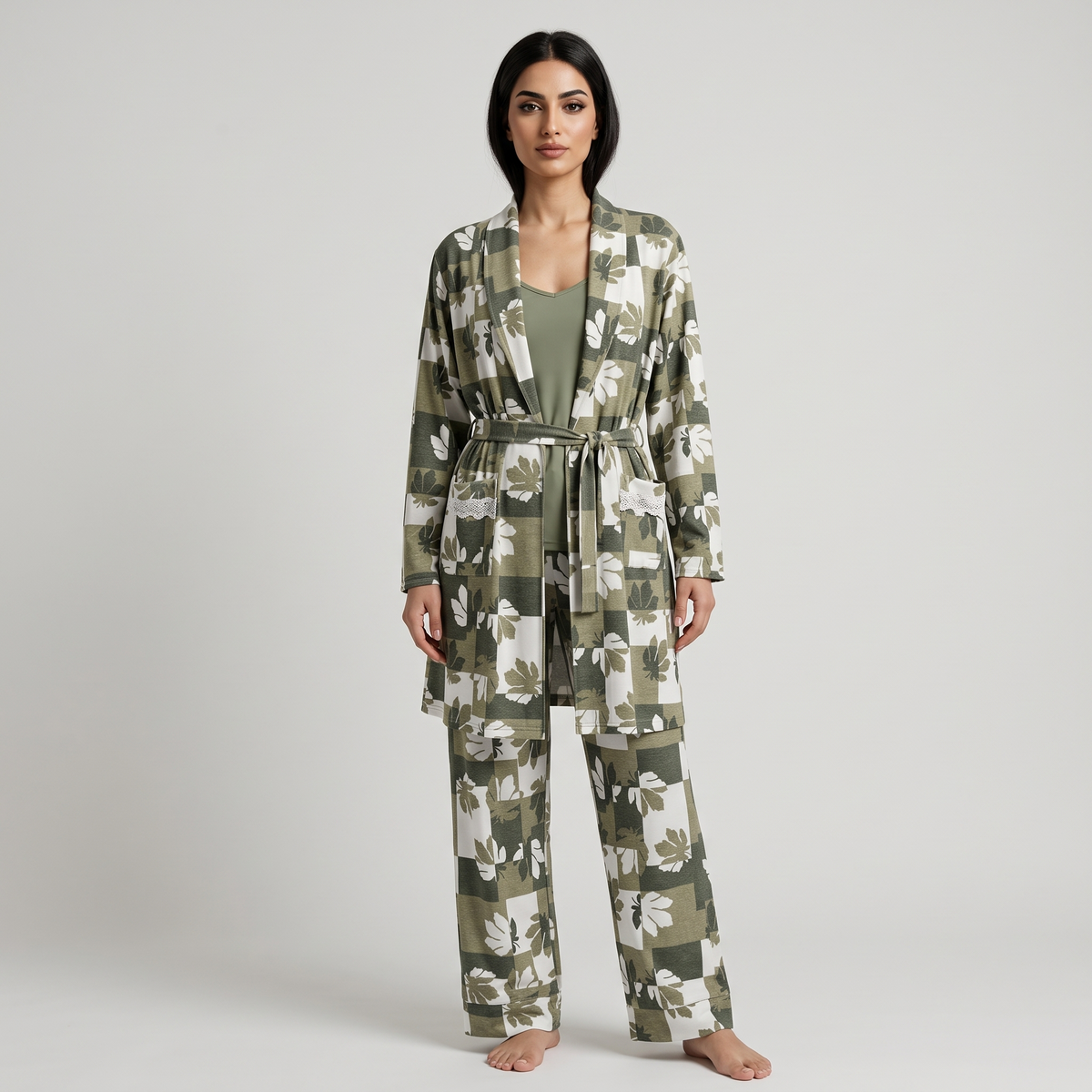 Womens Pyjama 3 Pcs 9185