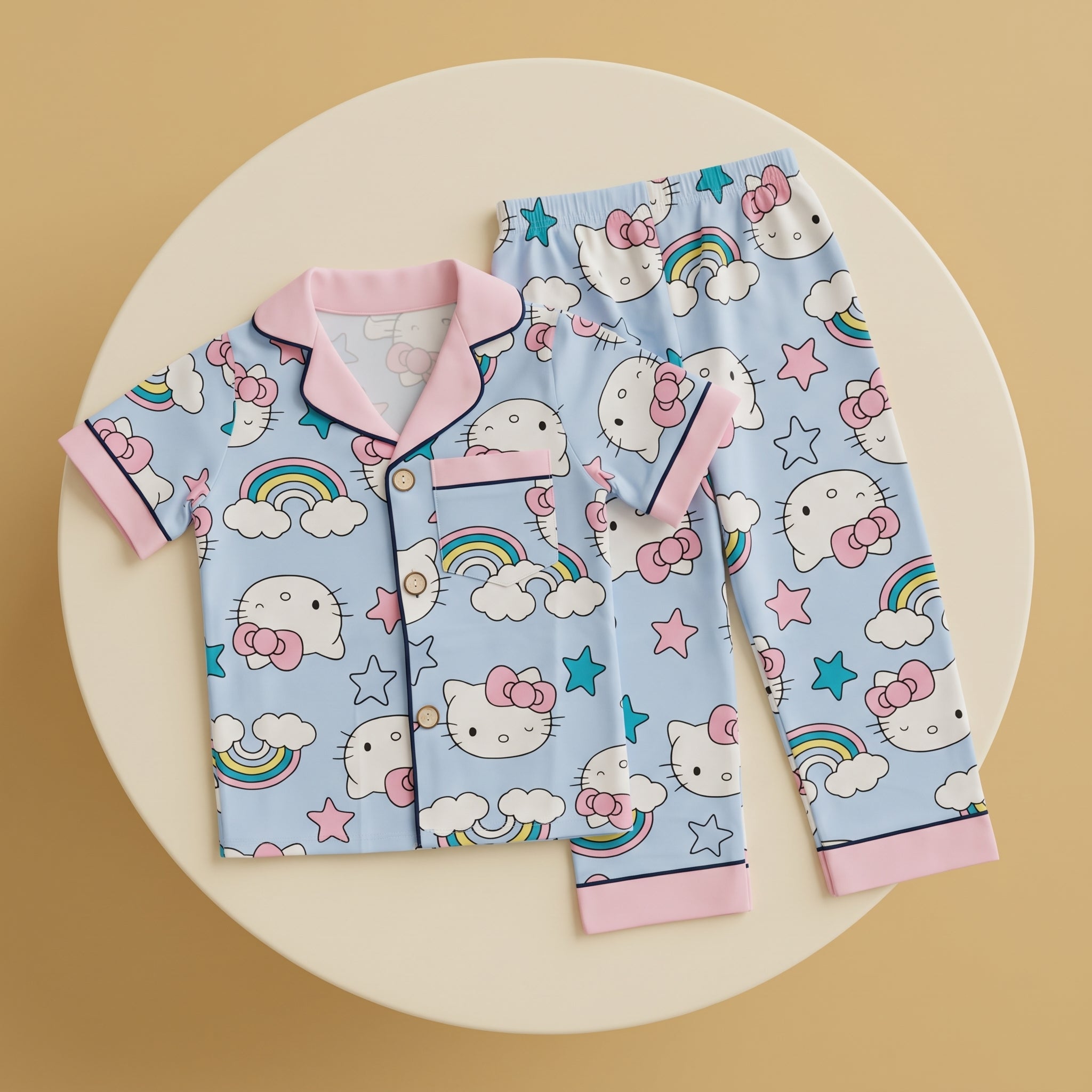 Kitty Sky Kids H/S Pajamas