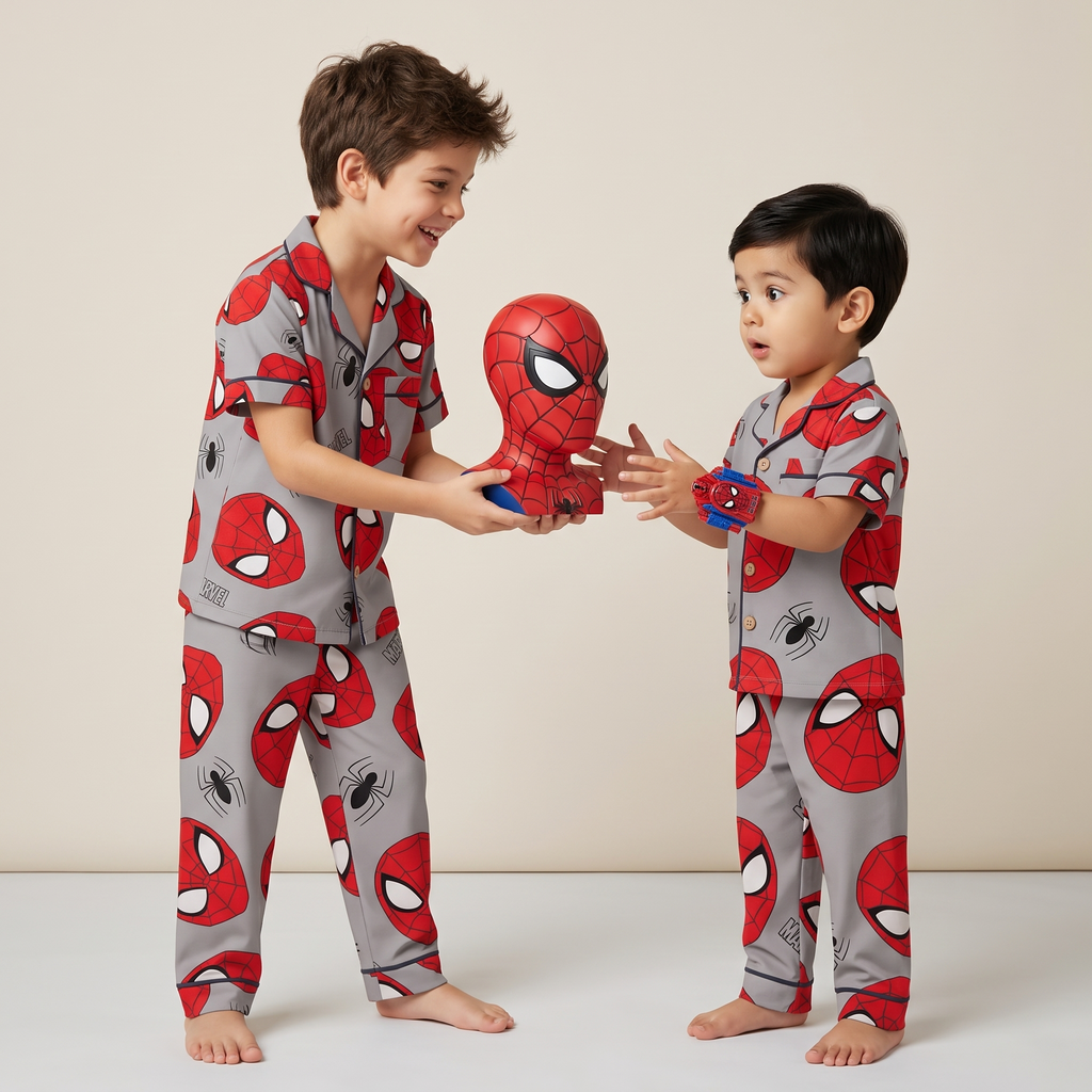 Marvel Mask Grey Kids H/S Pajamas