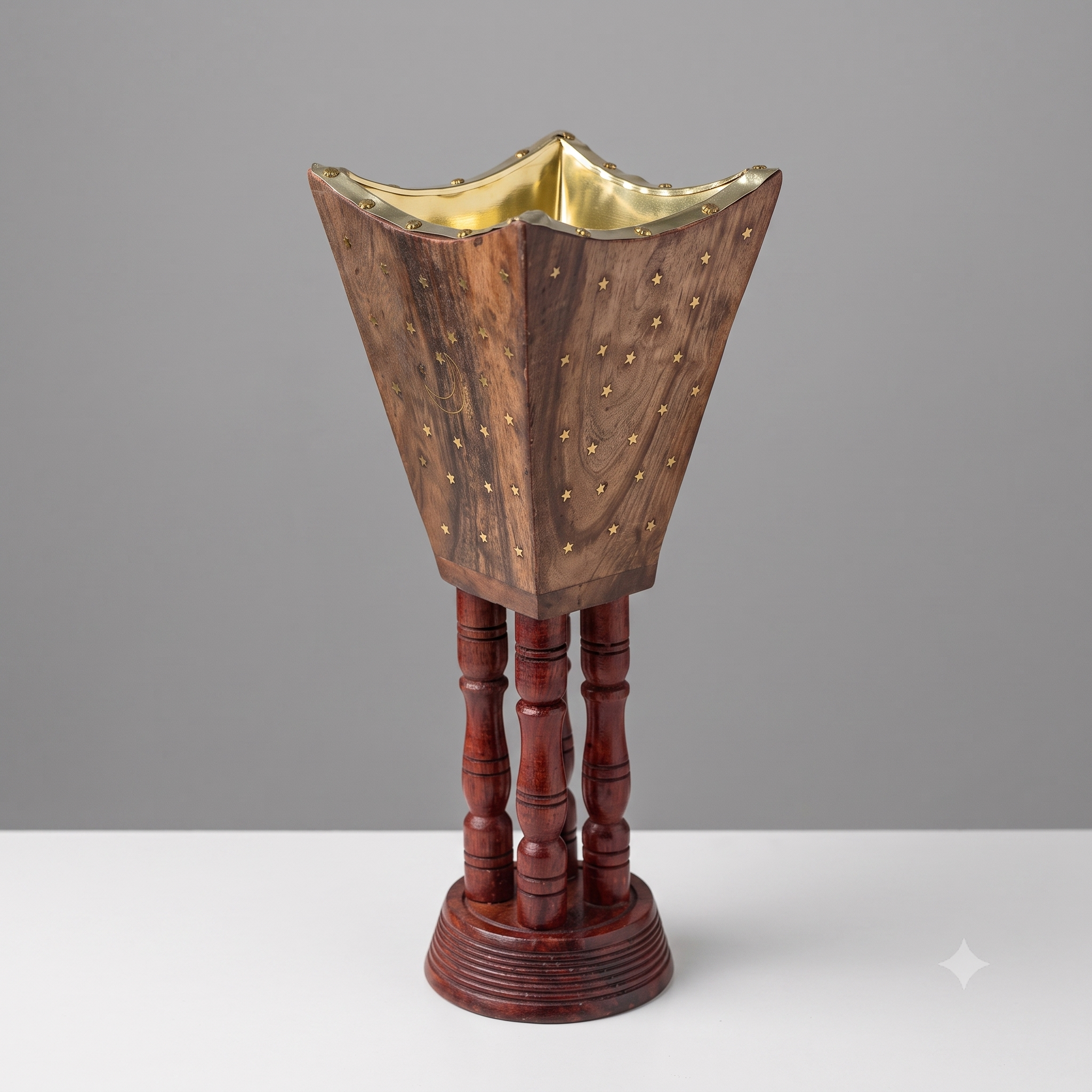 Wooden incense burner