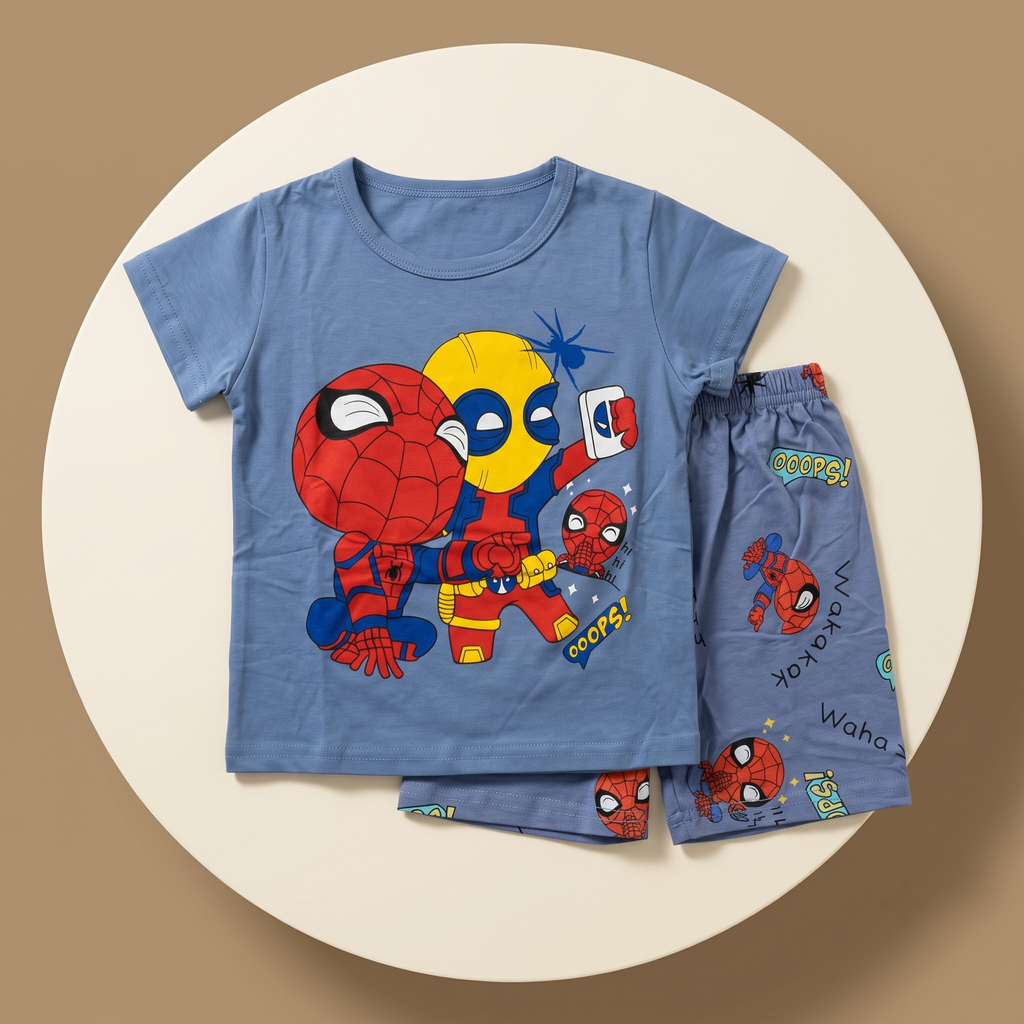 Spidey Oops Blue H/S Short Set