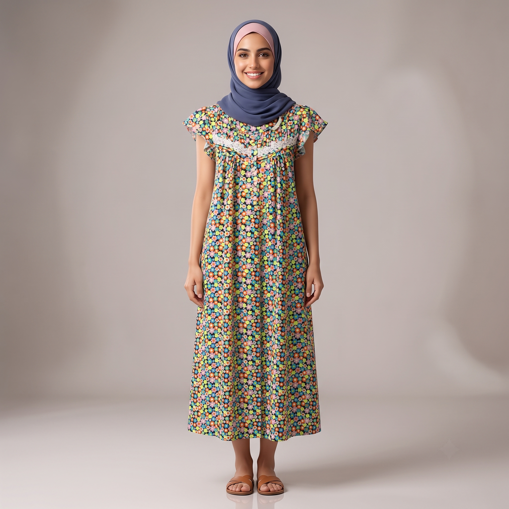 Coloring Flowers Womens Midi