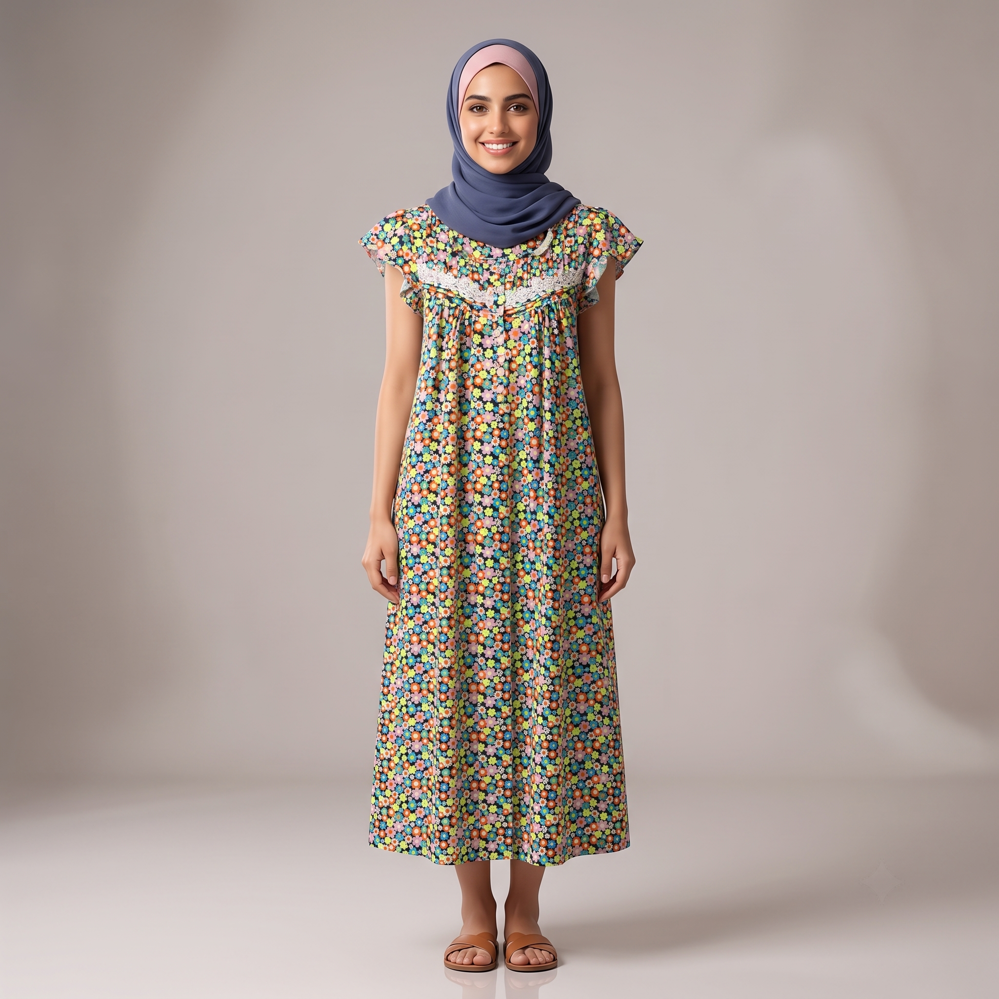 Coloring Flowers Womens Midi