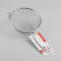 0415-tea strainer with plastic handle and drainer