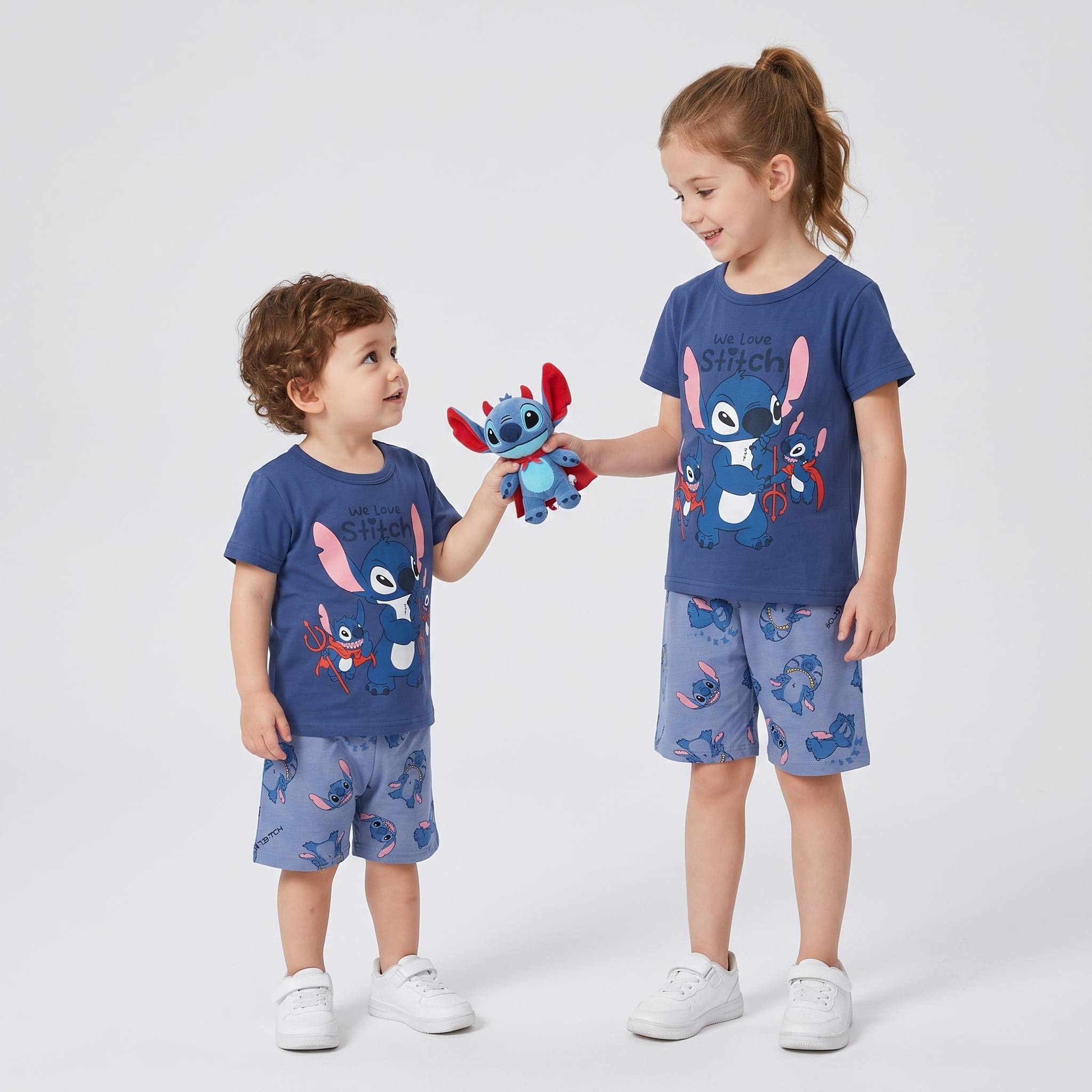 Stitch Demon Blue H/S Short Set
