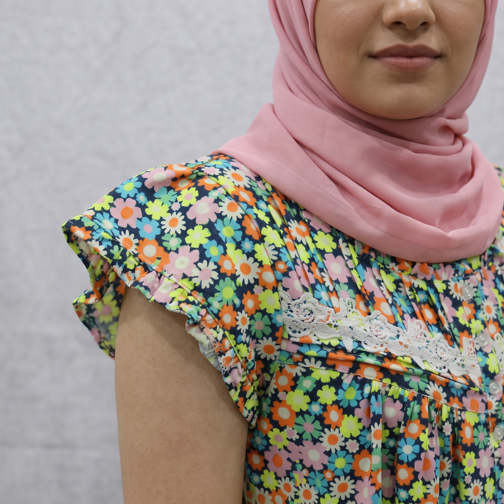 Coloring Flowers Womens Midi