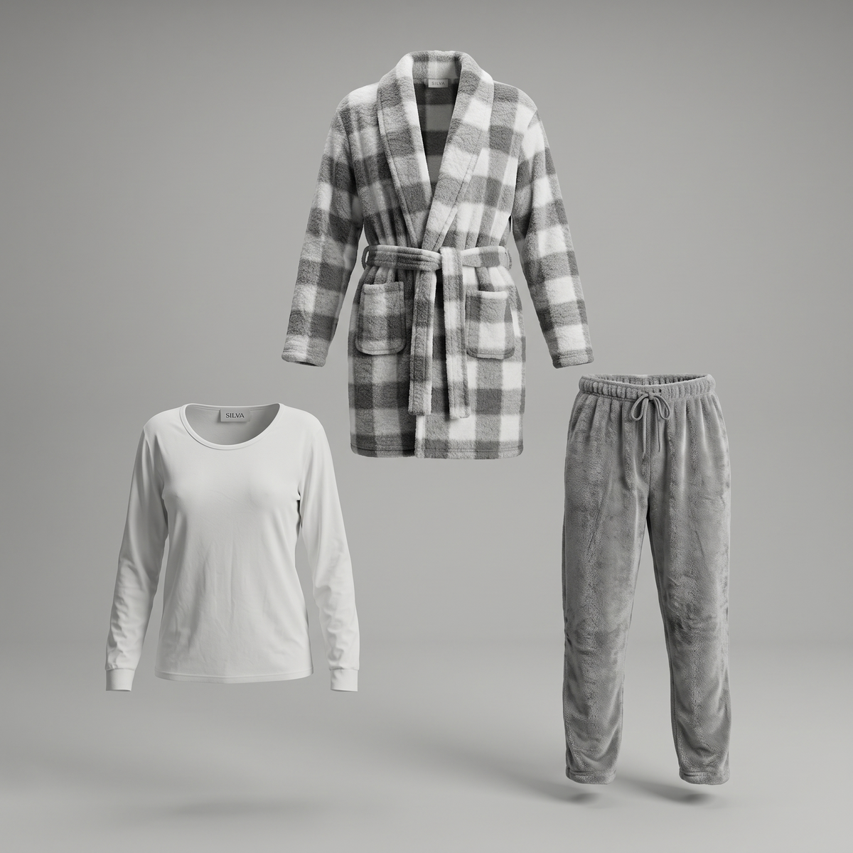 Womens Pyjama 3 Pcs 9129