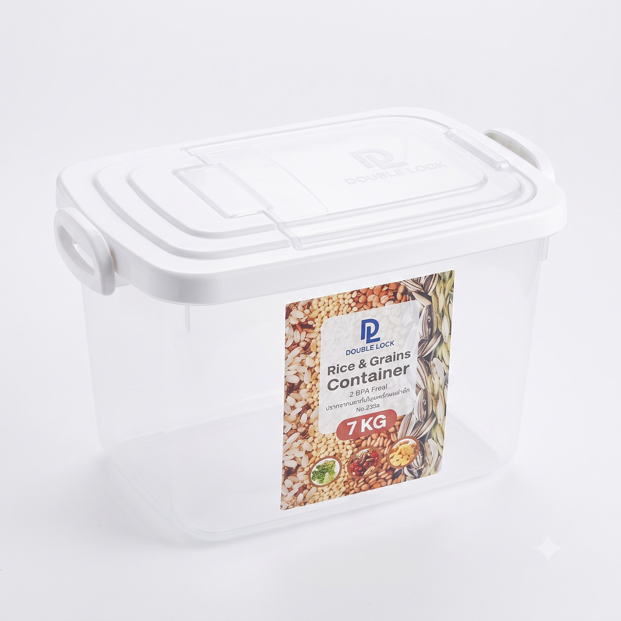 Clear box with colored lid, Thai