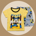 Mickey Glasses Yellow H/S Short Set