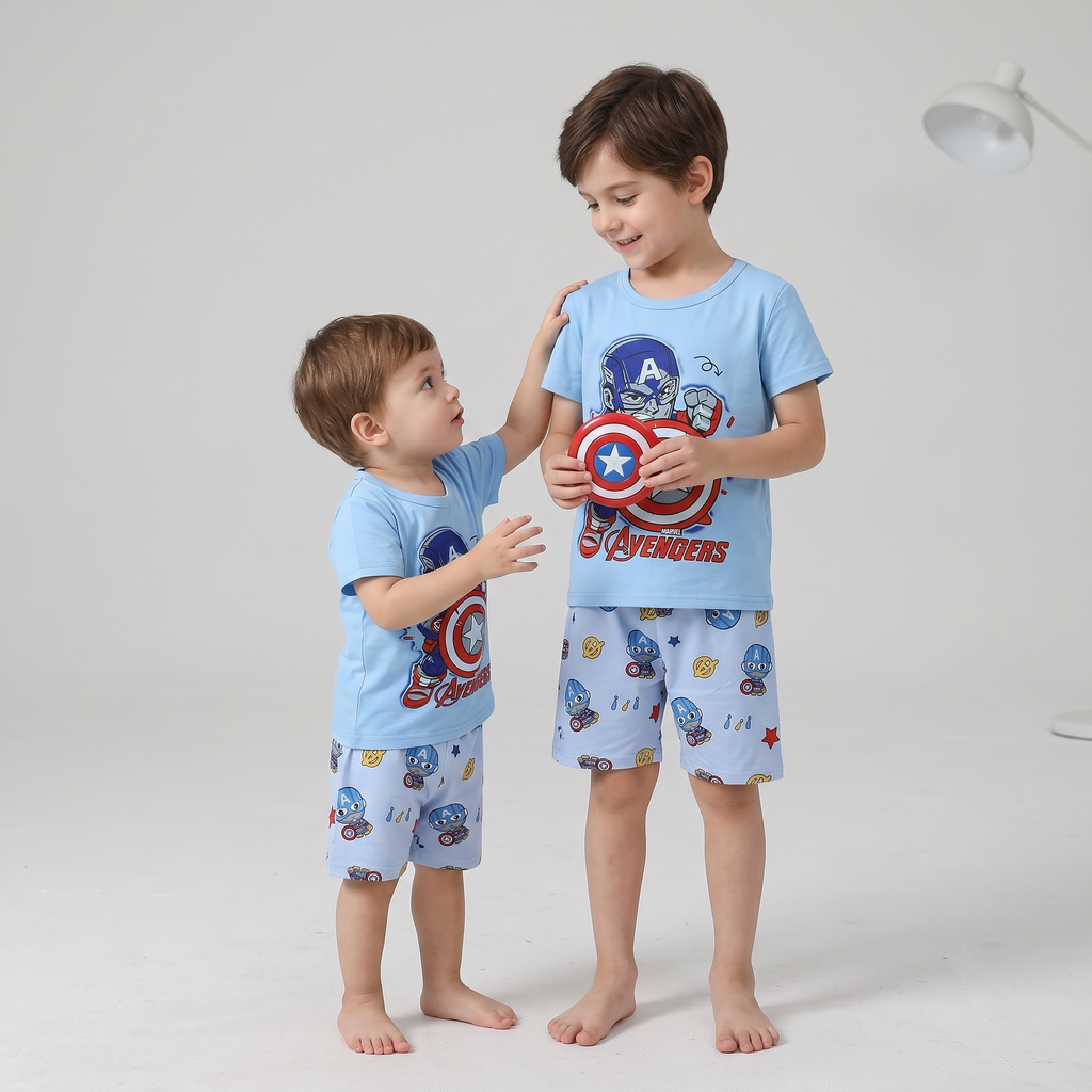 Angry Captain America H/S Short Set