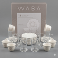 18-Piece Tea and Coffee Set, Matte Silver, KL82