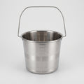 Stainless steel bucket with lid 12 liter
