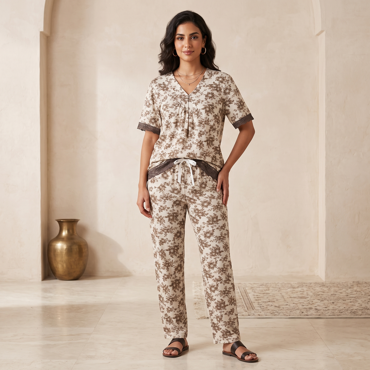 Womens Cotton Pajamas Set LS-112/36
