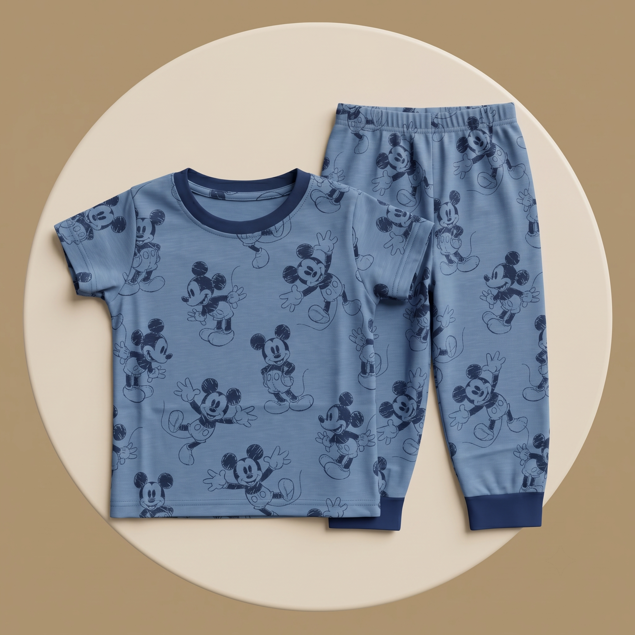 Mickey Sketch Blue H/S Pajamas