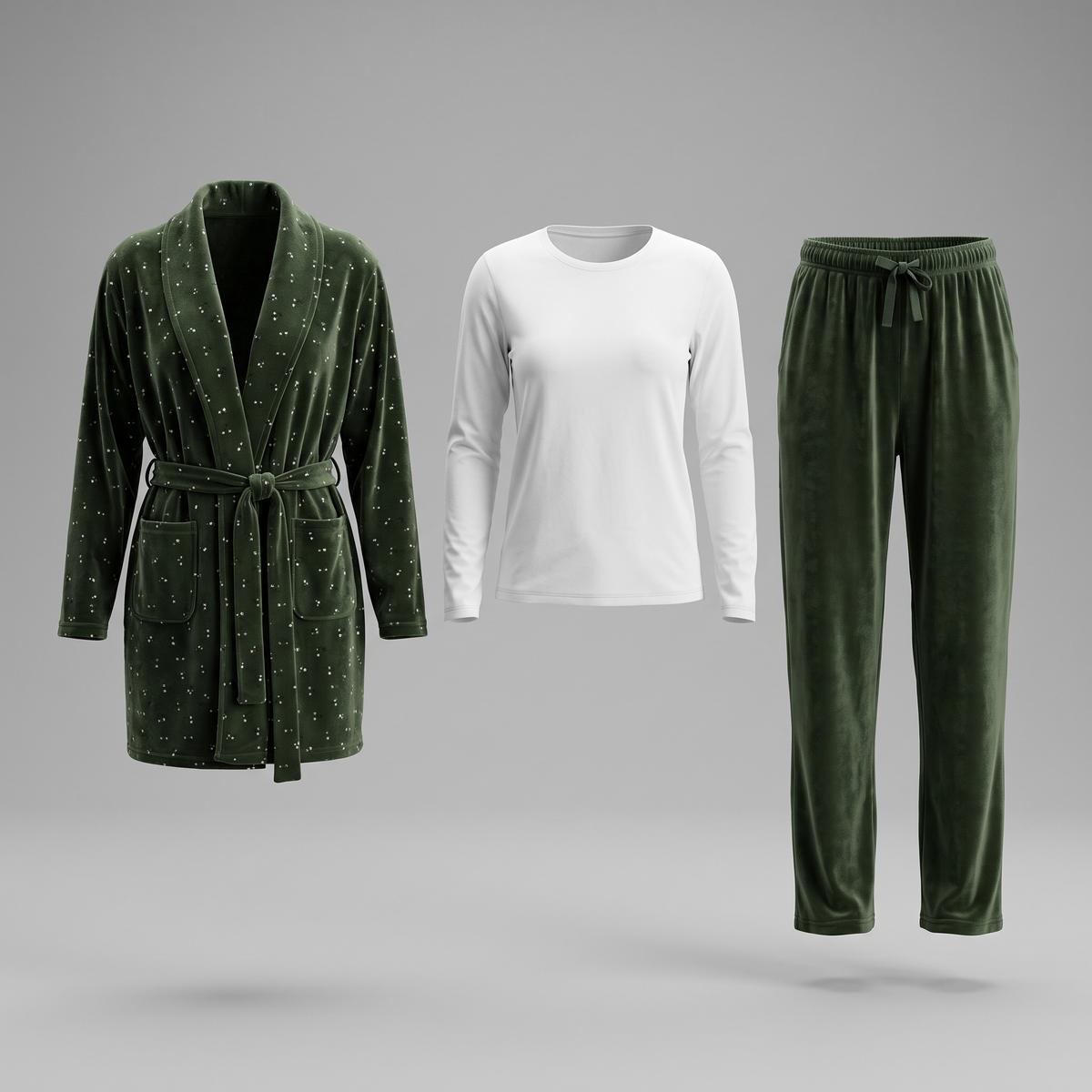 Womens Pyjama 3 Pcs 9113