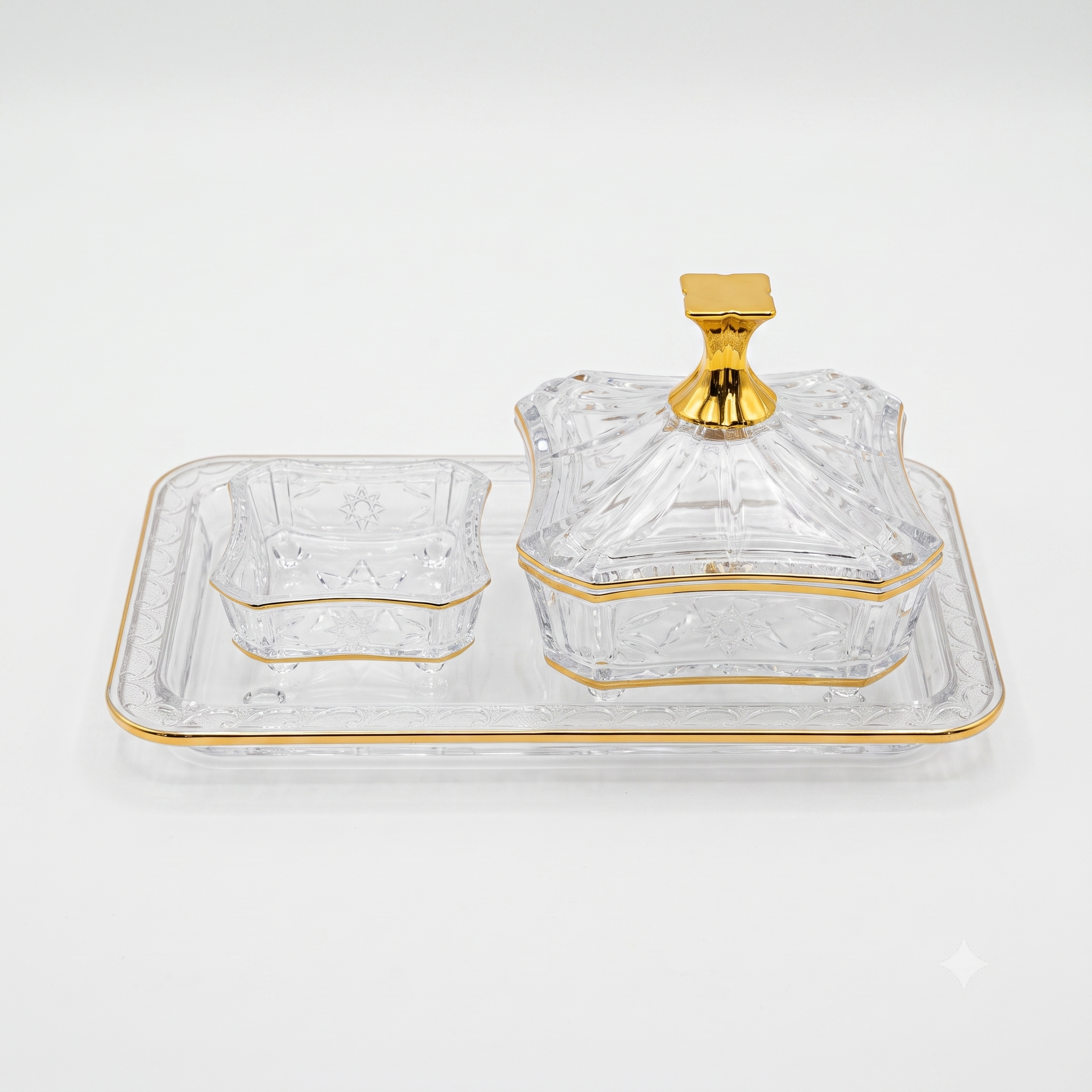 Acrylic tray with golden dates 31
