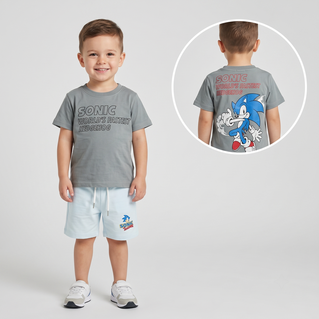 Sonic Gray Boys H/S shorts