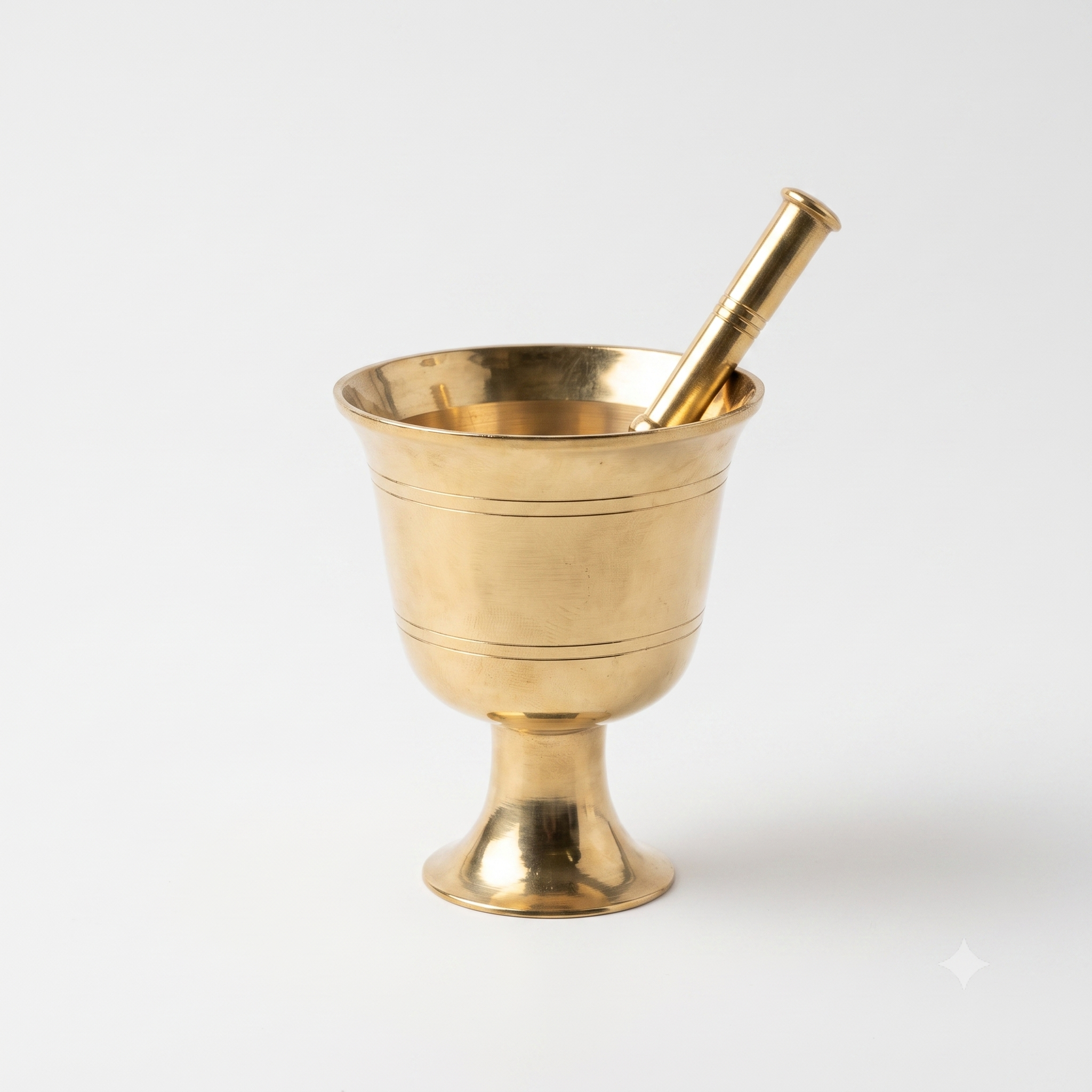 Brass mortar and pestle