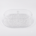 6325-24ماعون كيك اكريلك مدور بغطاء