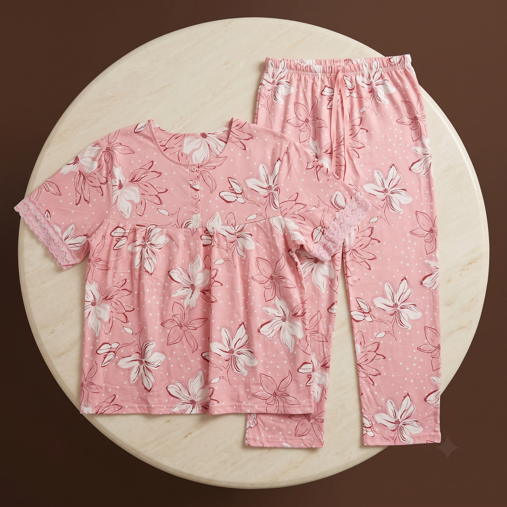 Womens Cotton Pyjama Set LS-108/J-46