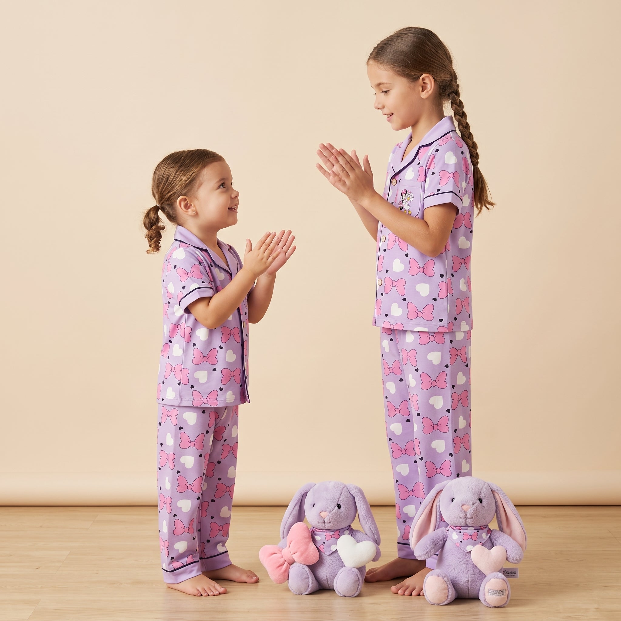 Bow Hearts Kids H/S Pajamas