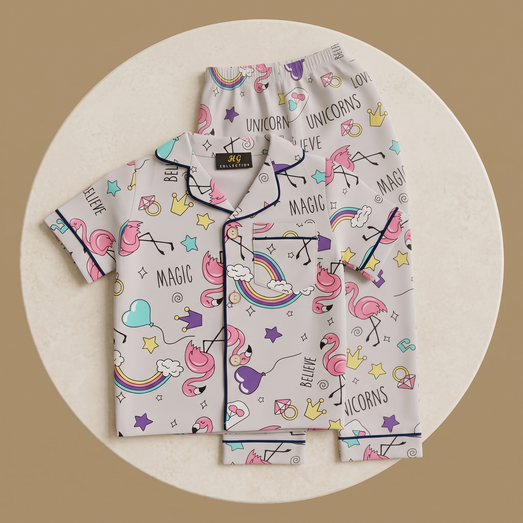 Magic Grey Kids H/S Pajamas