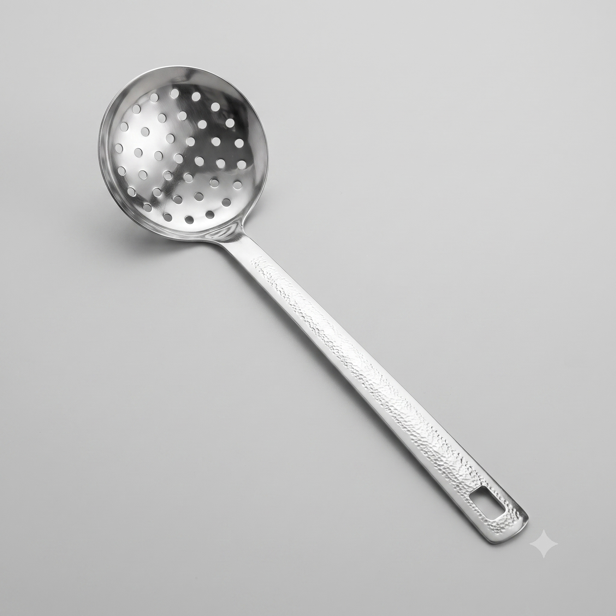 Steel serving spoons