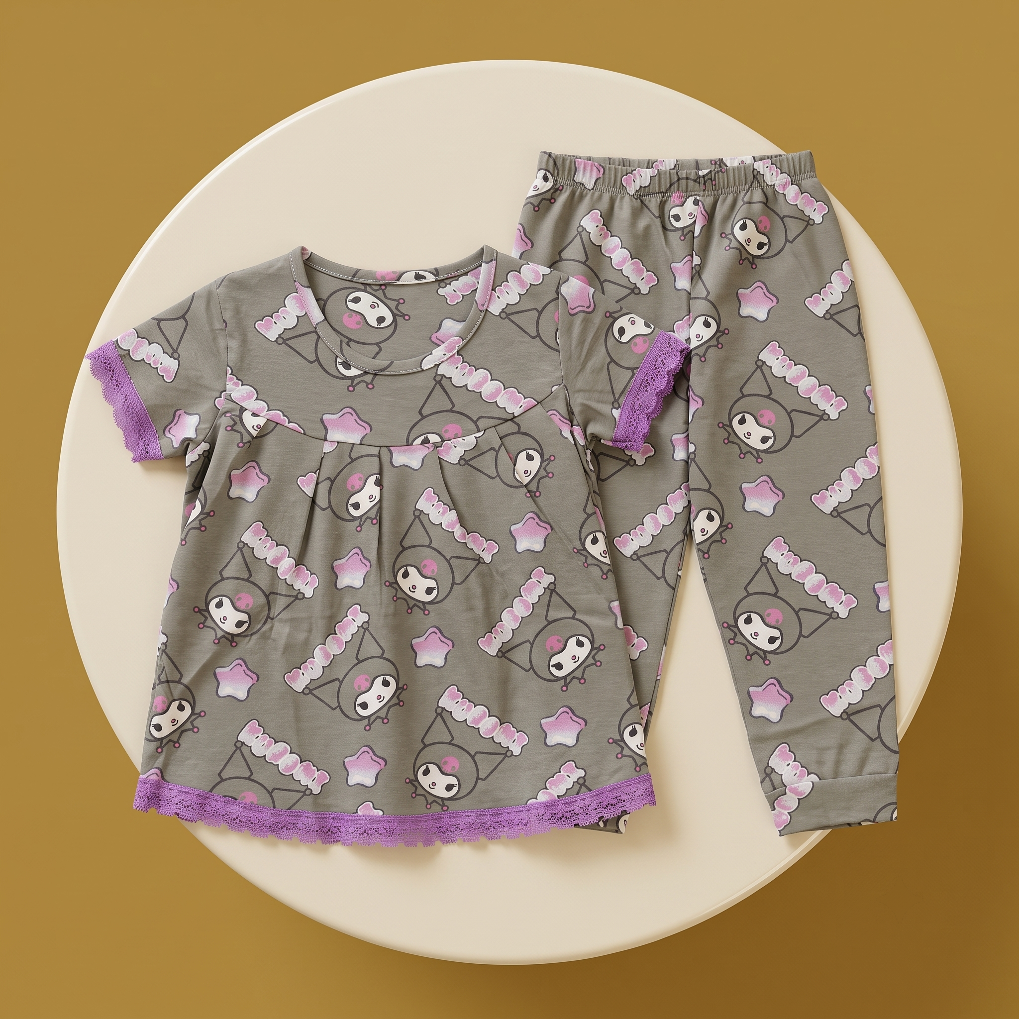 Kuromi Stars Girls H/S Pajamas