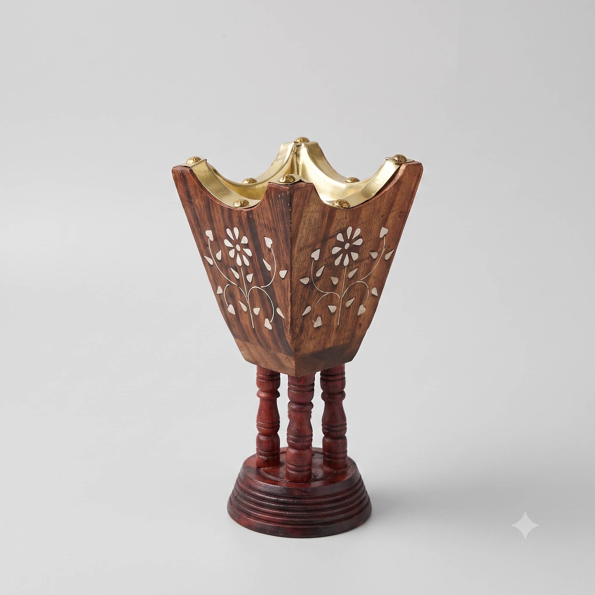Wooden incense burner