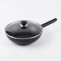 Tefal Pakistani frying pan with a glass lid and a long handle