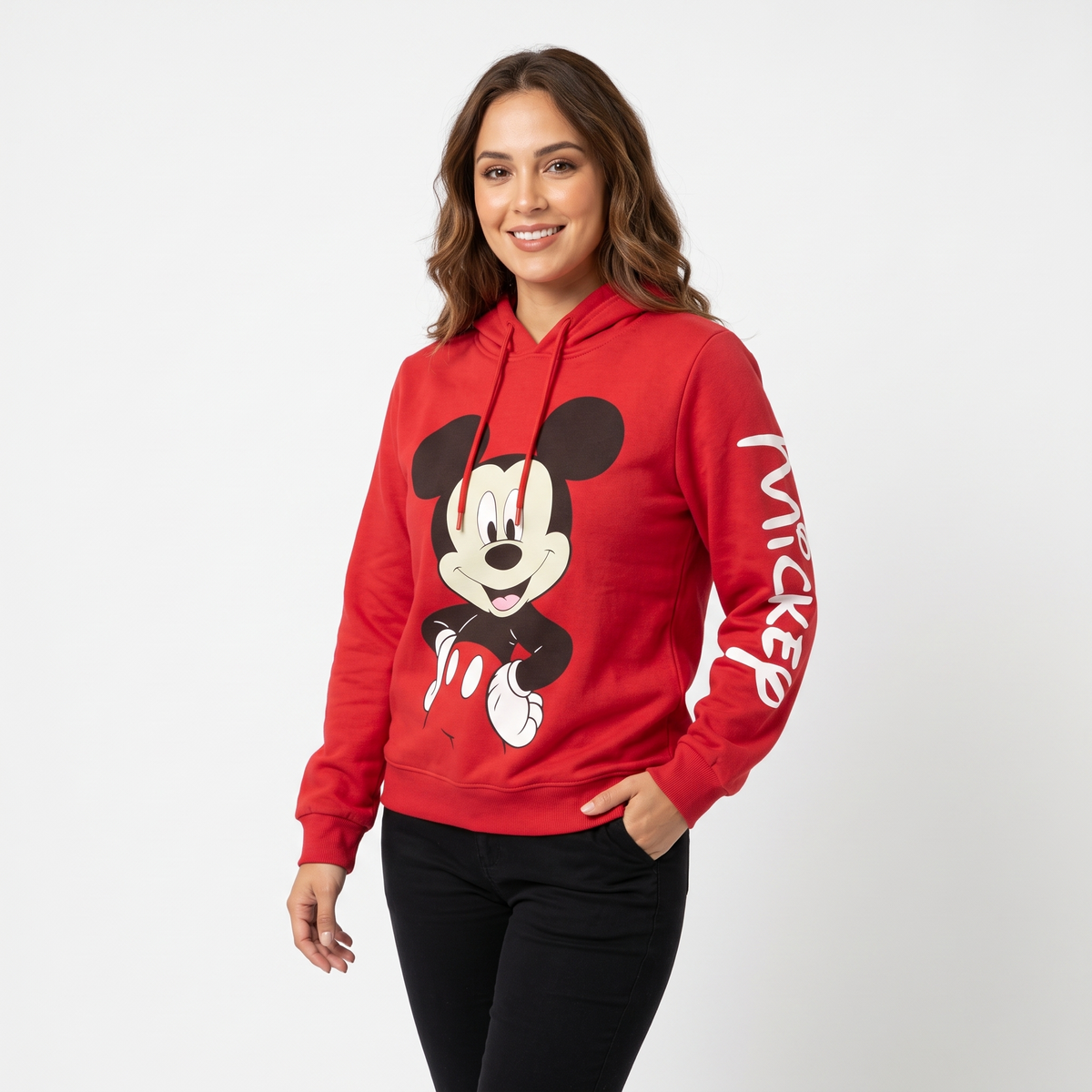 Mickey Red Womens Hoodie