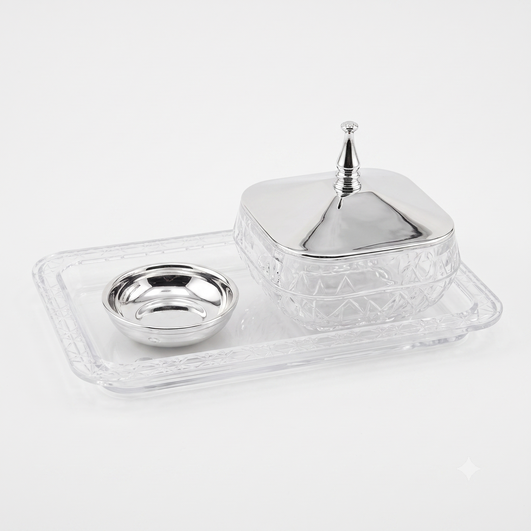 Acrylic tray with golden dates 938