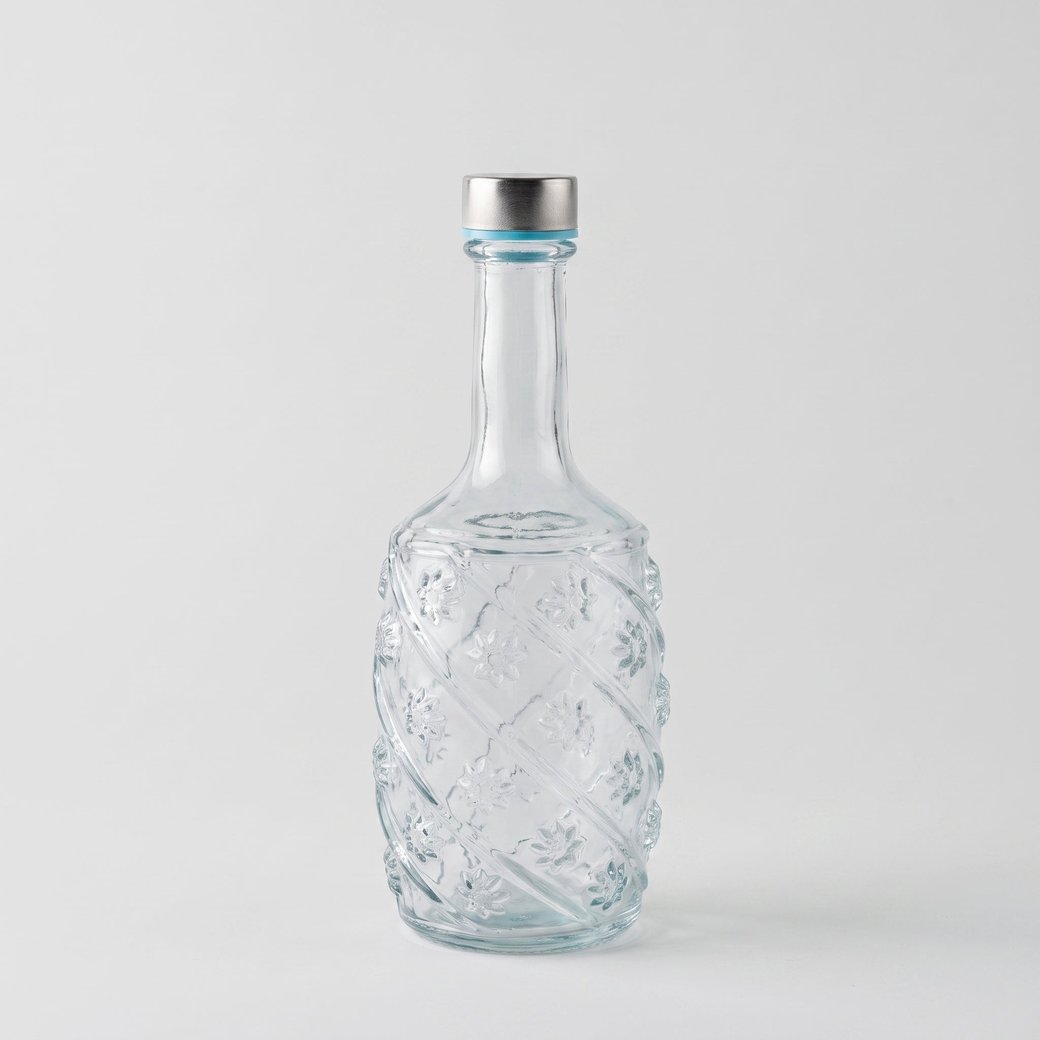 Iranian glass bottles, round/square