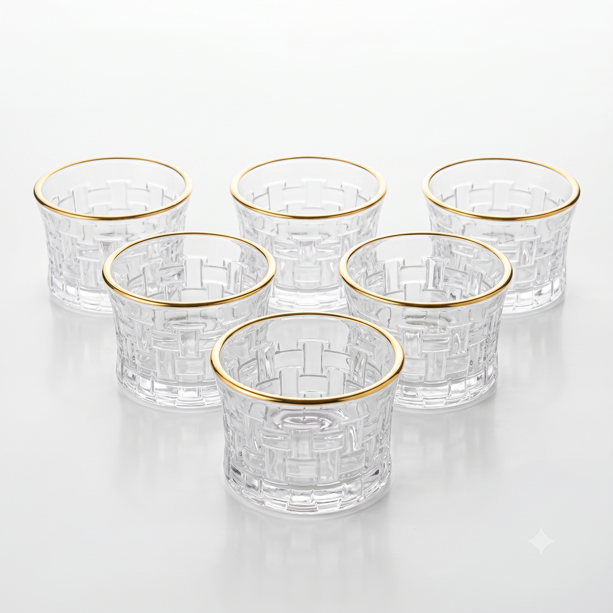 6 Pcs SMB412C-J Gold Line Bowl Set