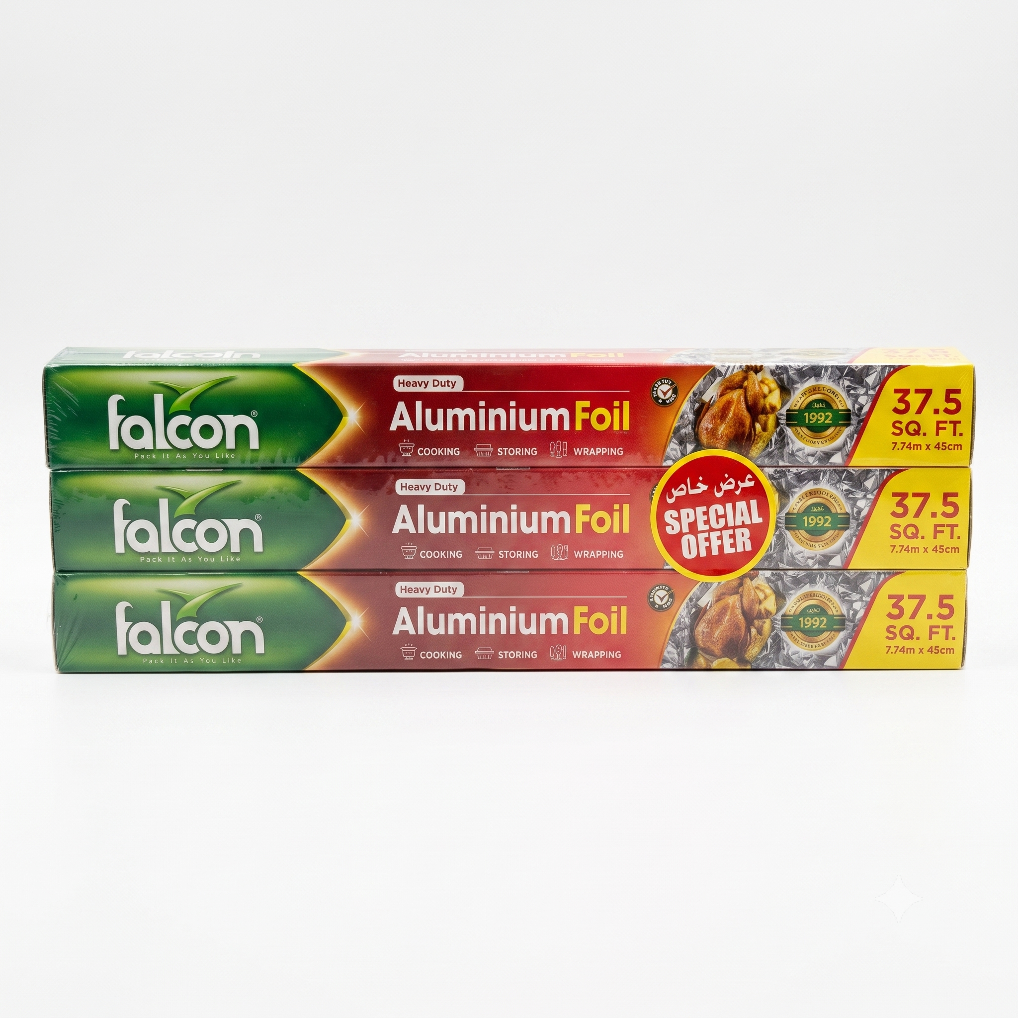 Falcon Aluminium Foil 37.5 Sq. Ft. 45cm 3 Pcs