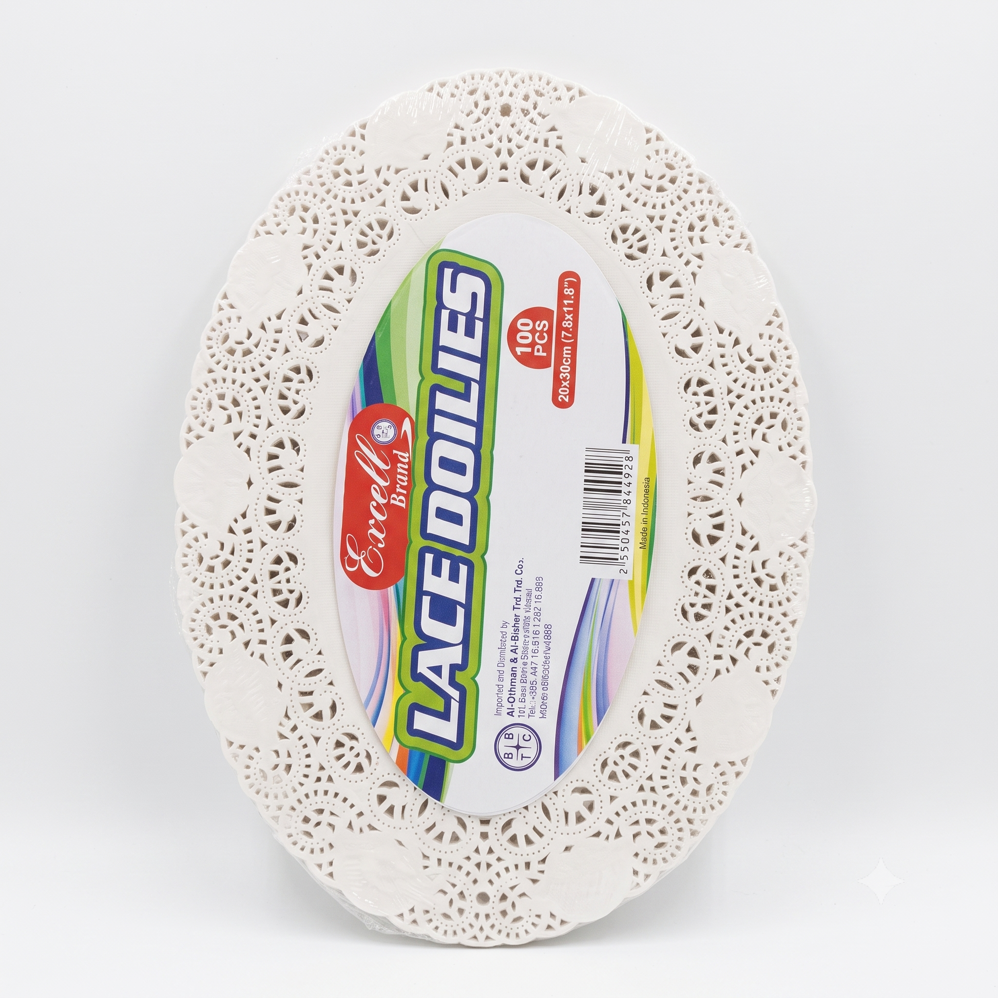 White Oval Lace 30x20cm 100 Excel DBD2180