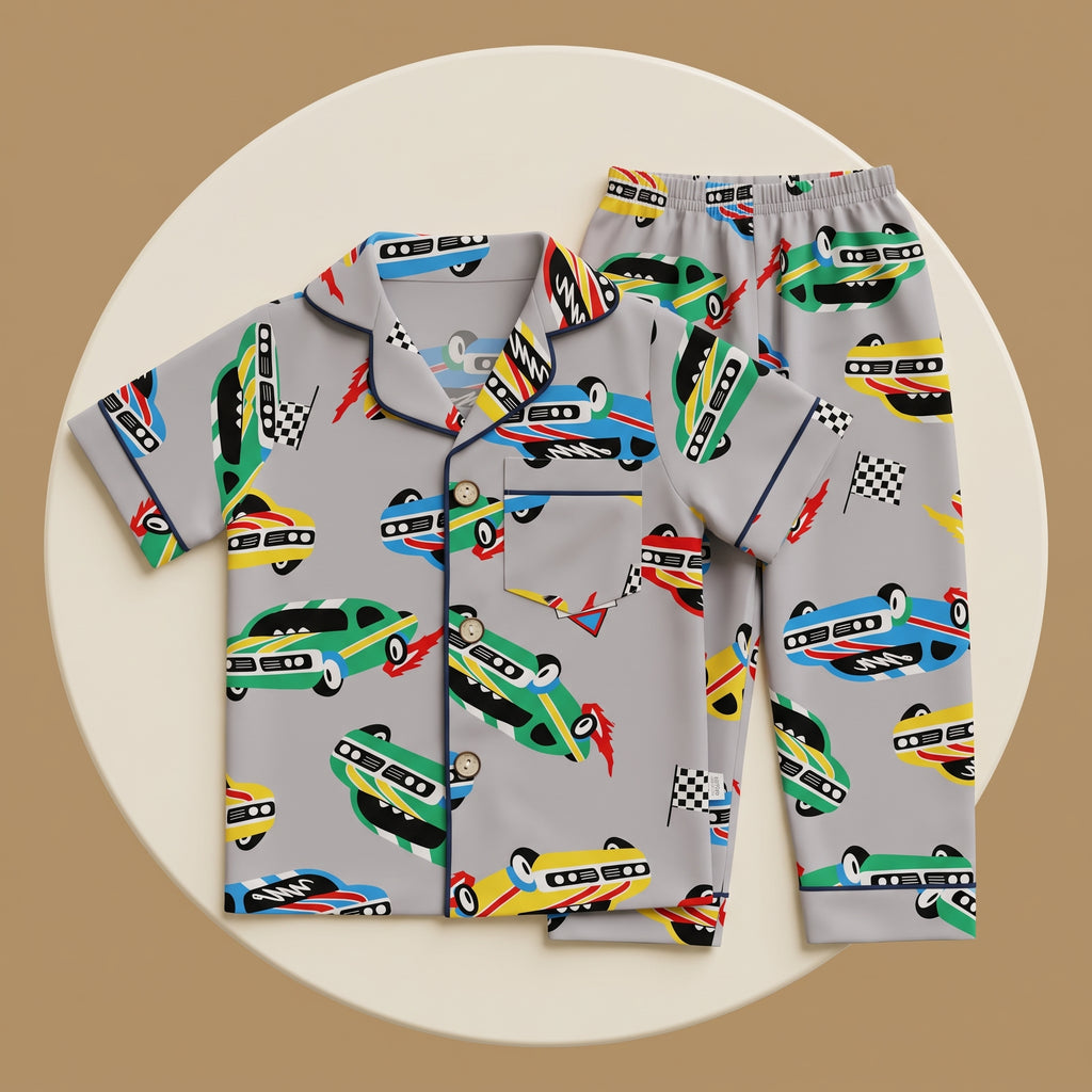 Race Grey Kids H/S Pajamas