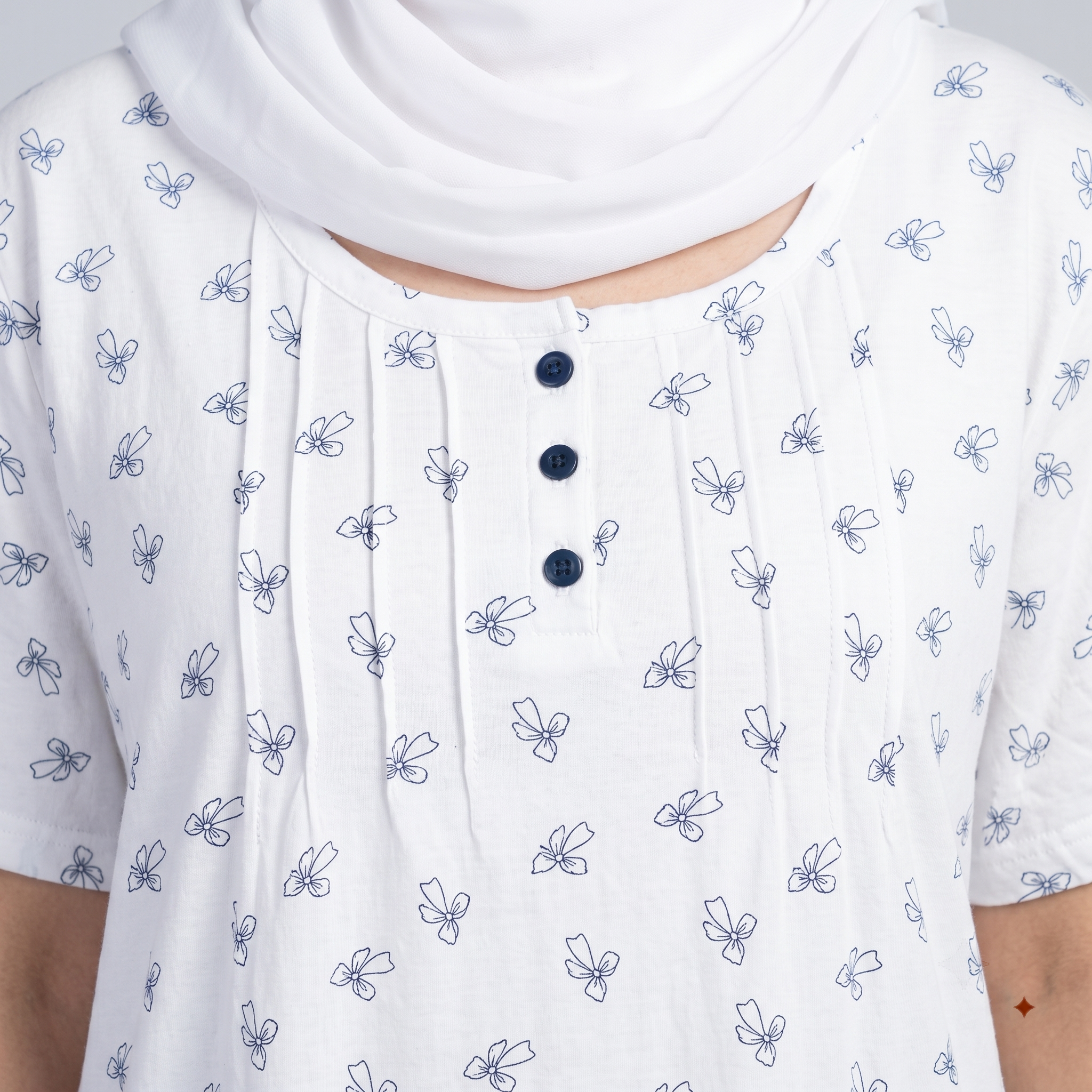 Womens Midi Bows outline White