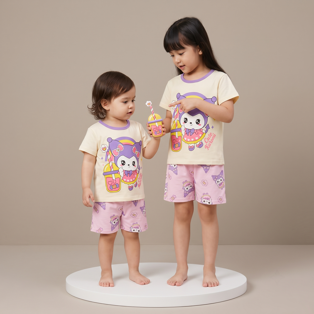 Cute kuromi H/S Short Set