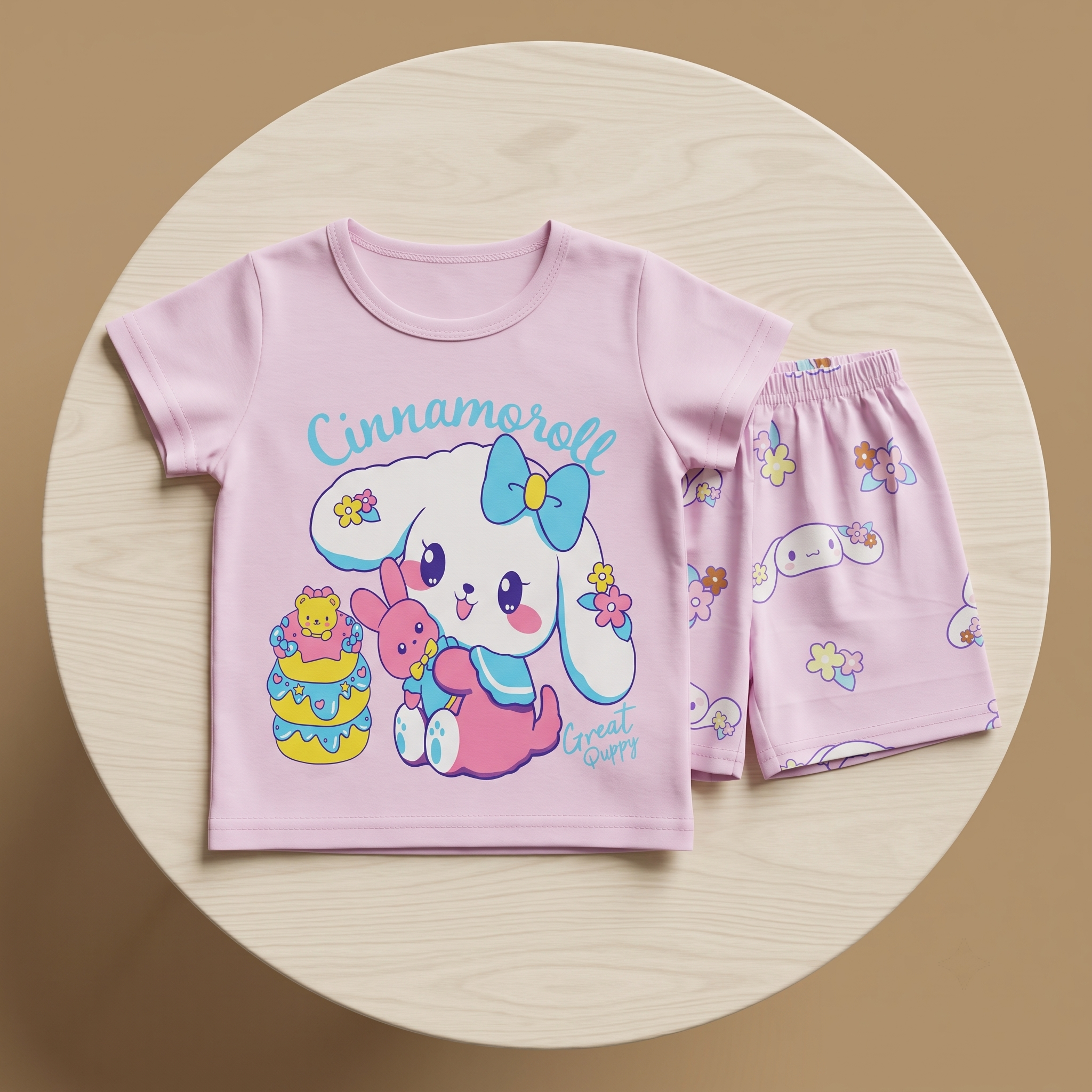 Cinnamoroll Pink H/S Short Set