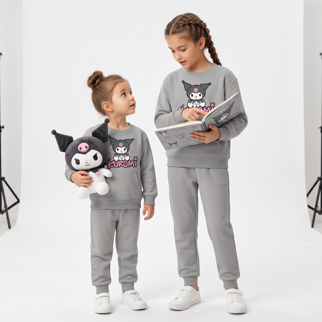 Sitting Kuromi Girls L/S Pajamas