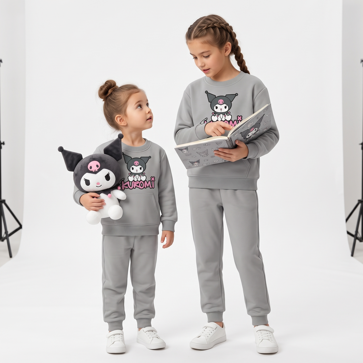 Sitting Kuromi Girls L/S Pajamas
