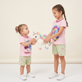 Rainbow Unicorn Pink H/S Short Set