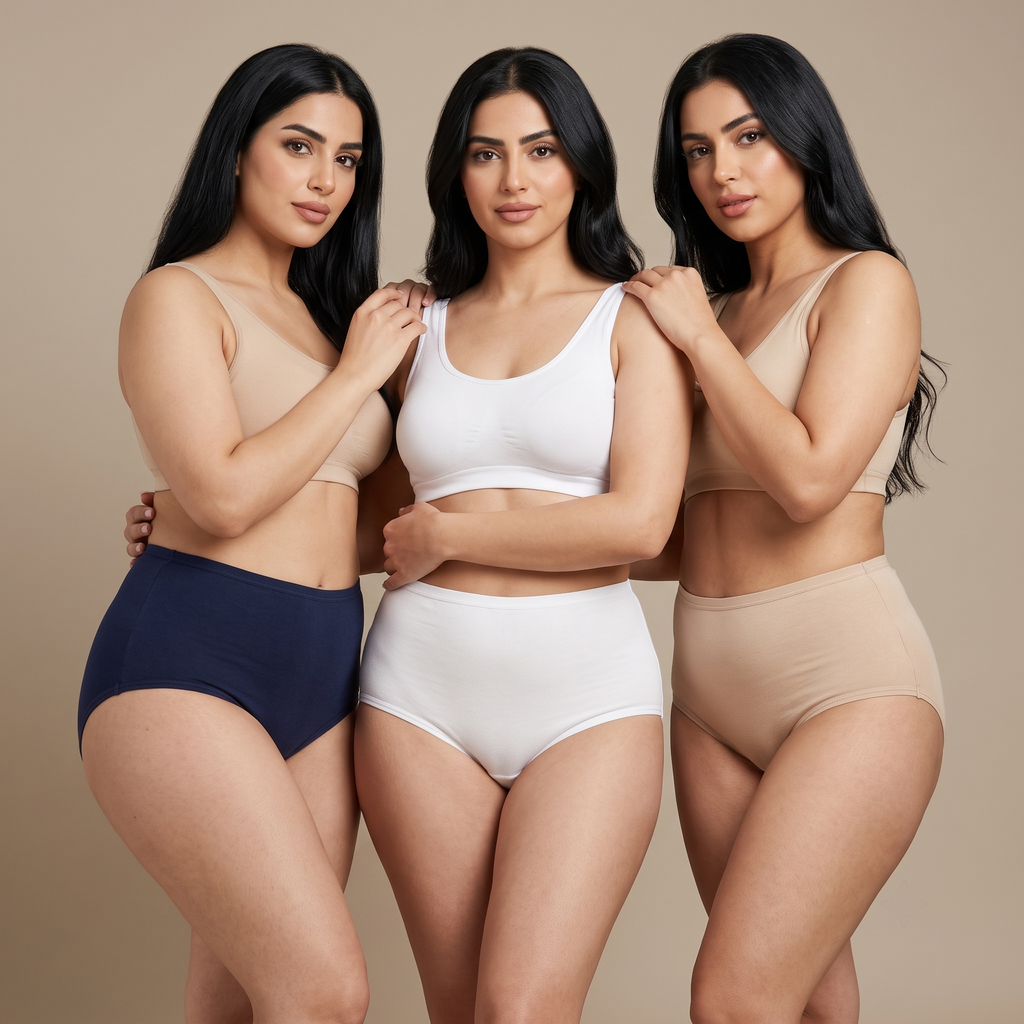 Womens Underwear 3Pcs Set Jumbo 1011-6