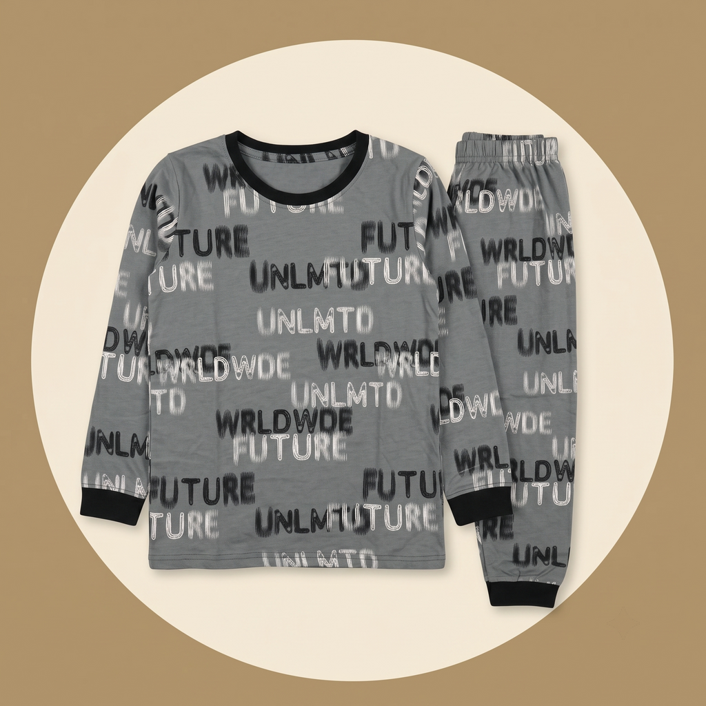 Future Gray Kids L\S Pajamas