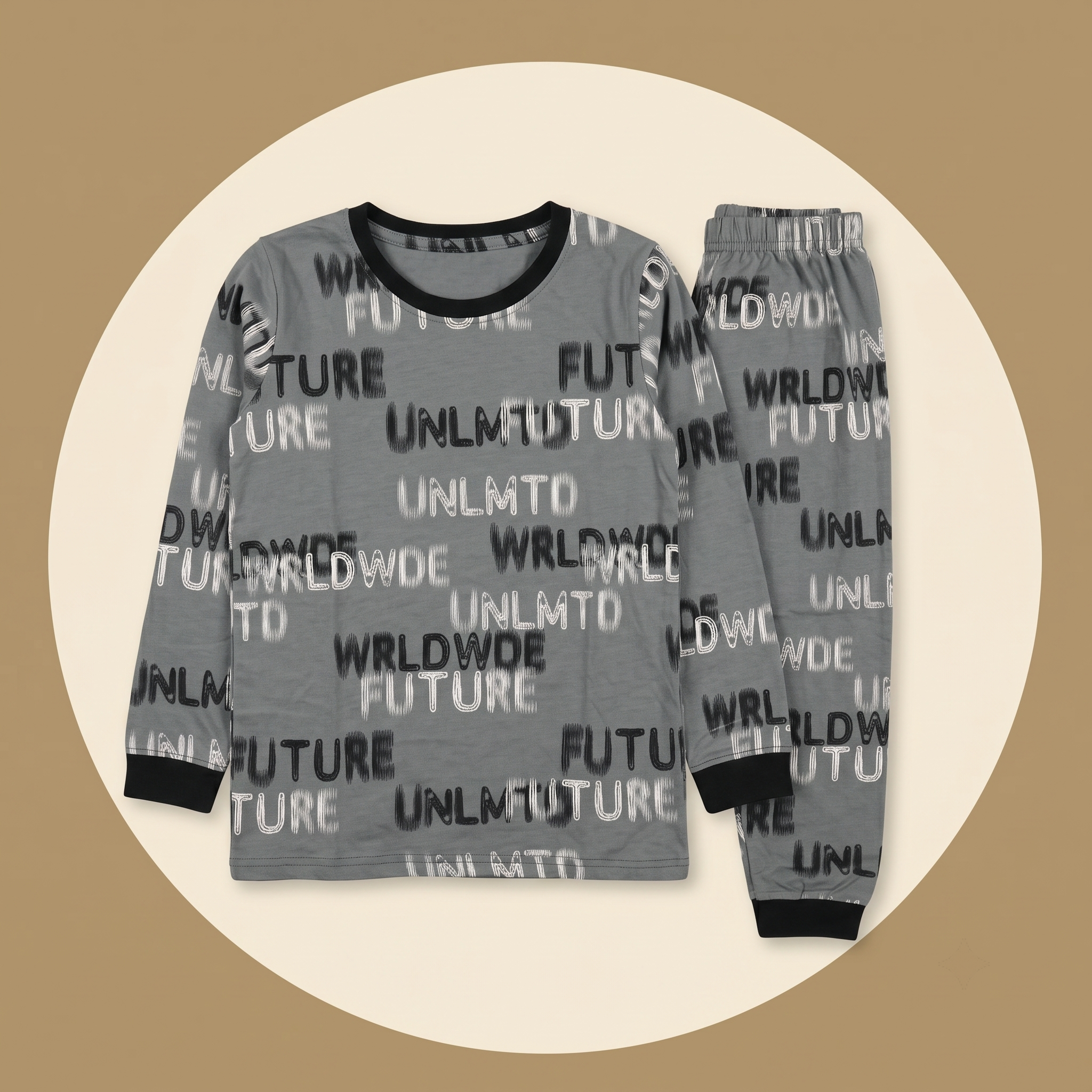 Future Gray Kids L\S Pajamas