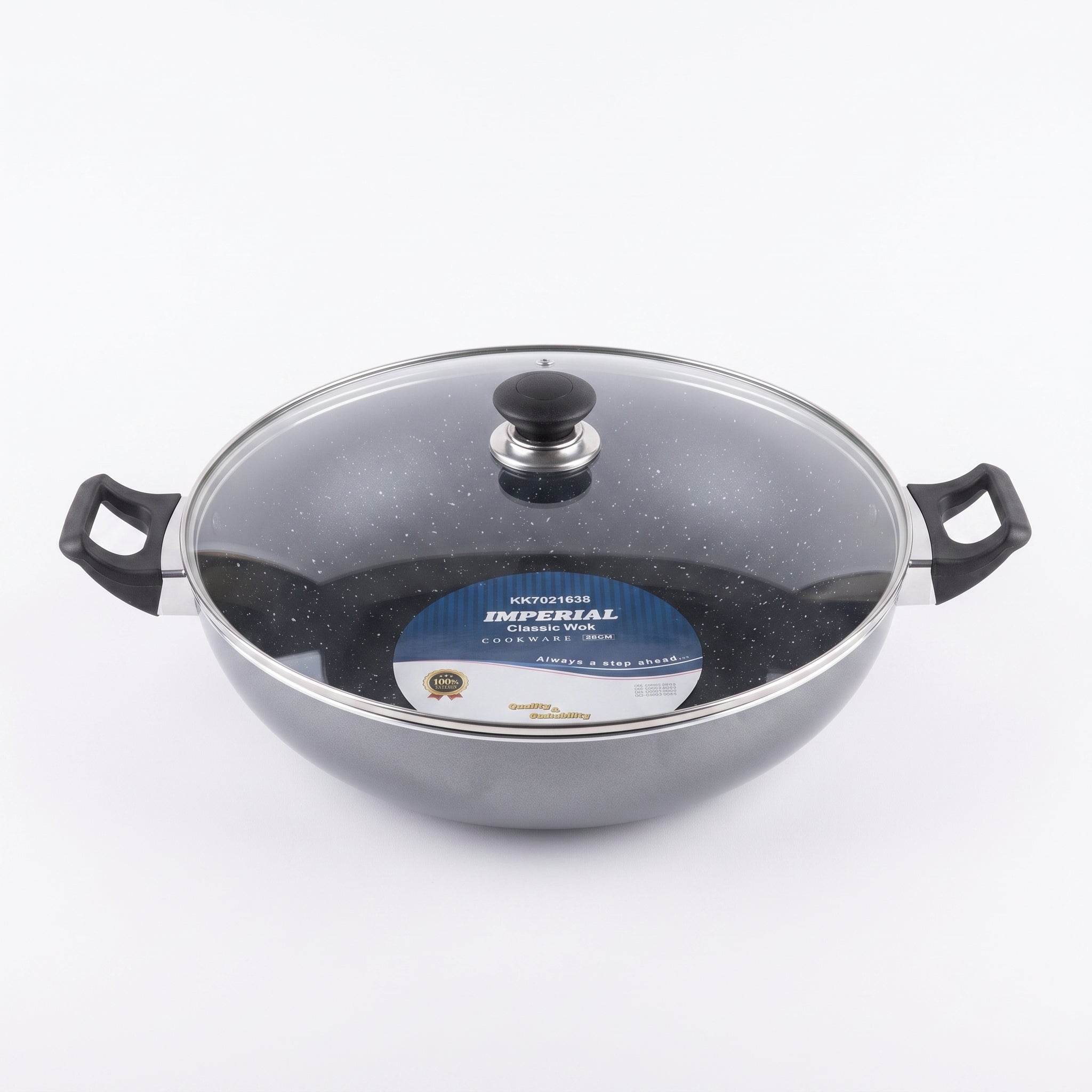 Tefal Pakistani frying pan with glass lid and handles