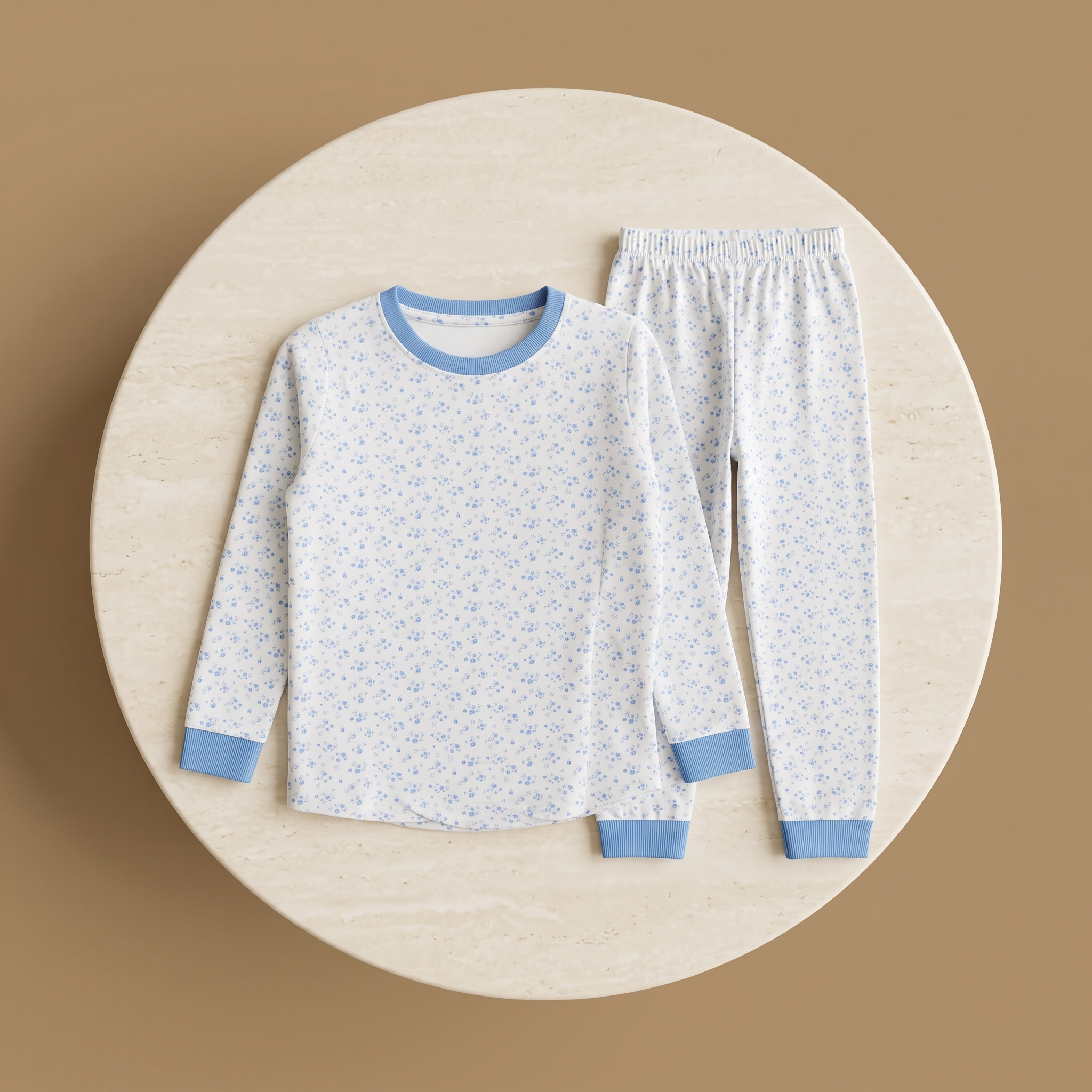 Mini Flowers Blue H/S Pajamas